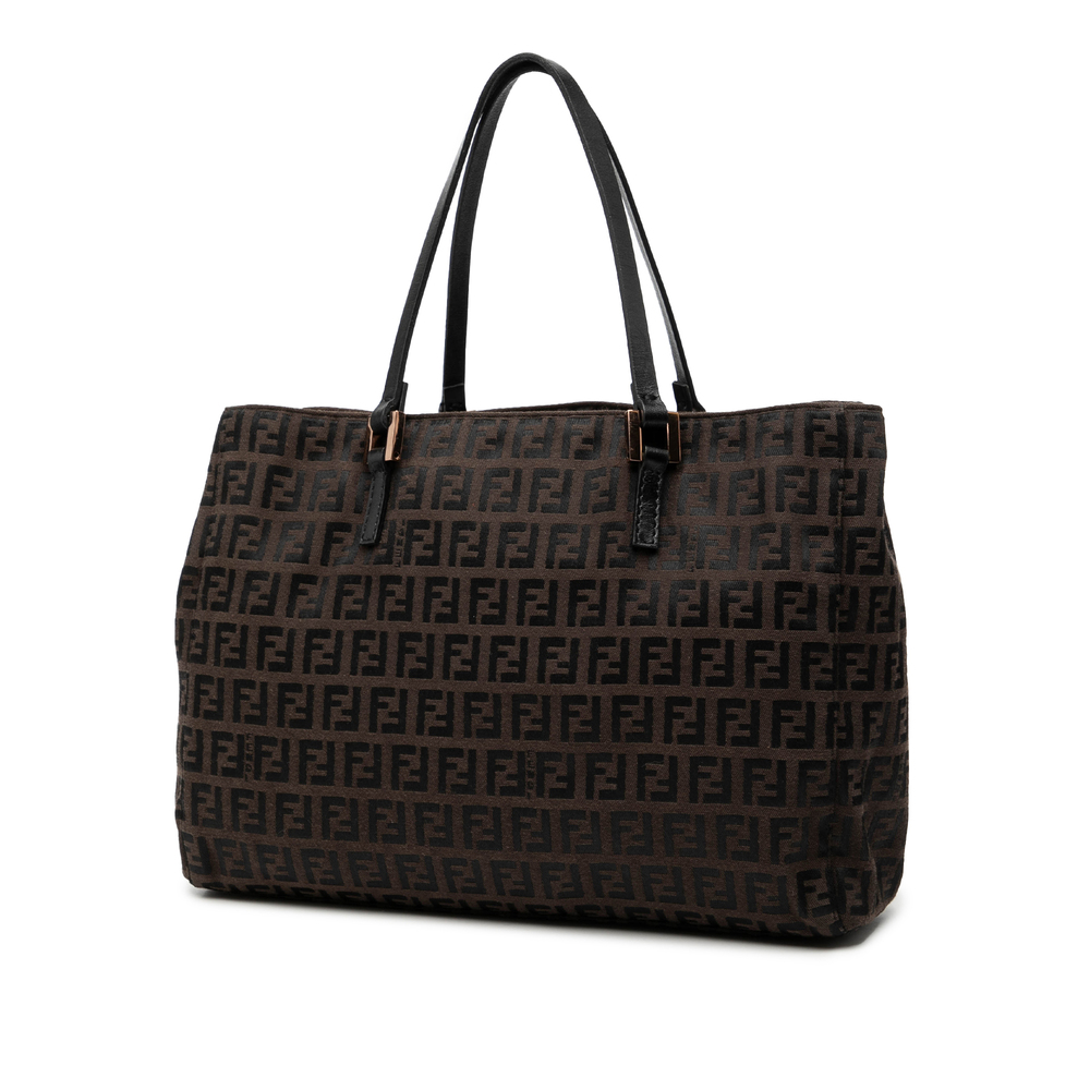 Pre-Loved Fendi Zucchino Canvas Handbag - Picture 2 of 7